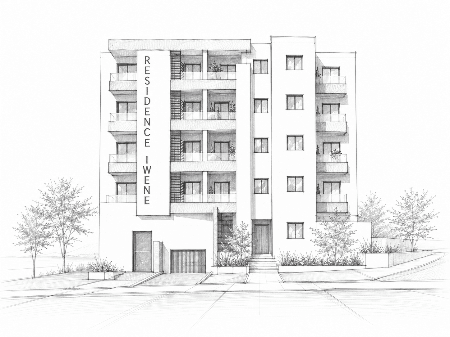 Cuisine et séjour d’un appartement Iwene